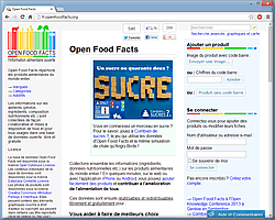 lien vers la page dédiée à Open Food facts